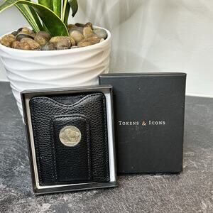 NEW Tokens & Icons Buffalo Nickel Black‎ Money Clip Wallet